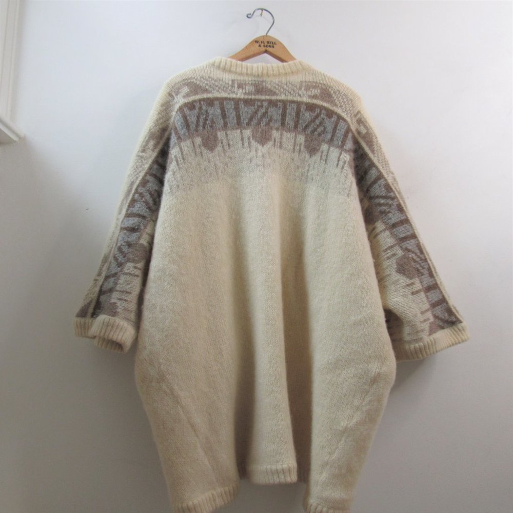 Vintage Iceland Pure Wool Long Cardigan Sweater XXL - Picture 5 of 6
